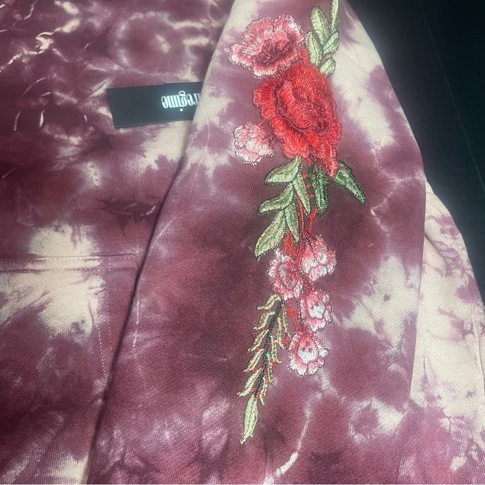 BNWT CIVIL REGIME CRANBERRY MARBLE WASH LARGE MENS UNISEX TIE DYE HOODIE - Picture 5 of 16